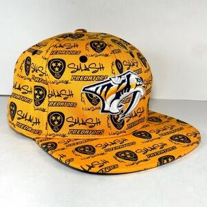 Nashville Predators Zephyr Arena Exclusive SnapBack Flat Bill Cap- Yellow Smash